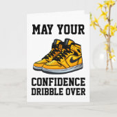 バスケットボールの幸運のカード カード (黄色い花)