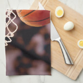 バスケットボールの得点 キッチンタオル (四つ折り)