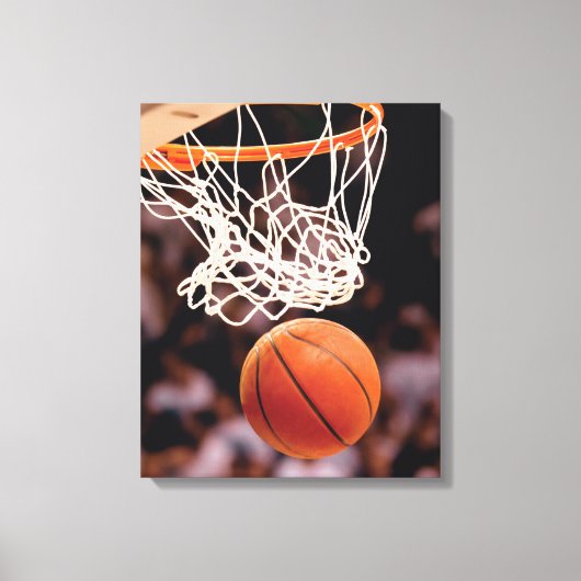 バスケットボールの得点 キャンバスプリント (正面)