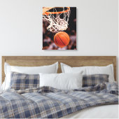 バスケットボールの得点 キャンバスプリント (インサイチュ (寝室))