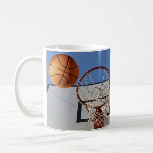 バスケットボールの得点 コーヒーマグカップ (左)