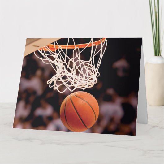 バスケットボールの得点 サンキューカード (正面)