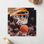 バスケットボールの得点 ノートカード (正面/裏面インサイチュ)