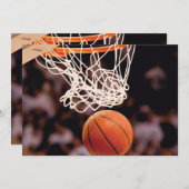 バスケットボールの得点 案内状 (正面/裏面)
