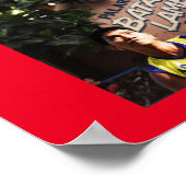 バスケットボールの思い出Red Photo Collageポスター ポスター (角)