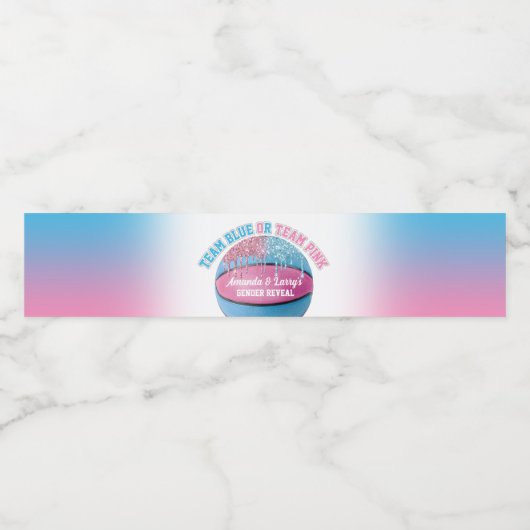 バスケットボールの性別の表示 ペットボトルラベル (シングルラベル)