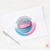 バスケットボールの性別の表示 ラウンドシール (封筒)