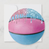 バスケットボールの性別の表示 招待状 (裏面)