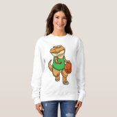 バスケットボールの恐竜 スウェットシャツ (正面フル)