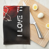 バスケットボールの愛 キッチンタオル (四つ折り)