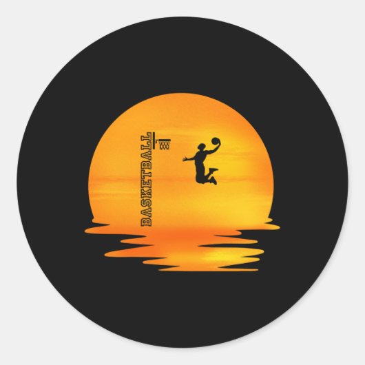 バスケットボールの愛。ゲーマーおもしろいのギフト。 ラウンドシール (正面)
