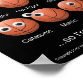 バスケットボールの感情,顔,ポスおもしろいター ポスター (角)