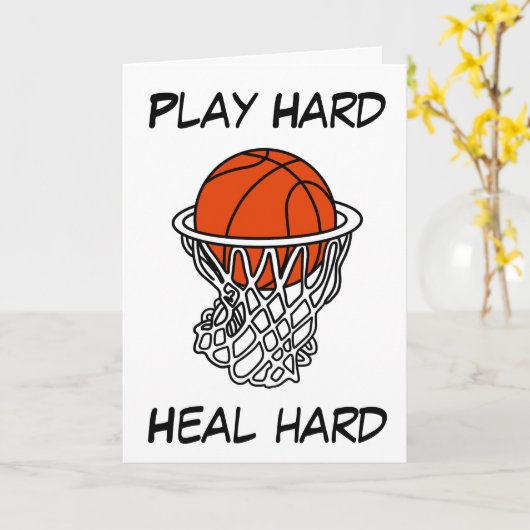 バスケットボールの成績が良くなる カード (黄色い花)