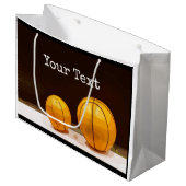 バスケットボールの抱き枕（黒） ラージペーパーバッグ (正面アングル)