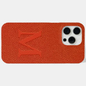 バスケットボールの本革風スキンテクスチャーパターン Case-Mate iPhoneケース (裏面 (横))