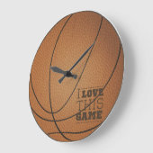 バスケットボールの柱時計 ラージ壁時計 (傾斜)