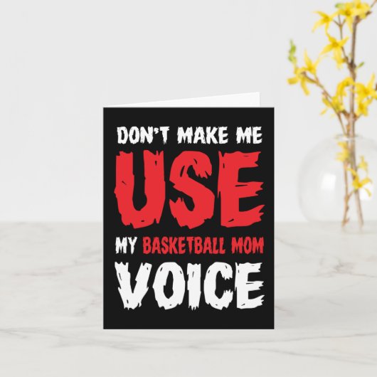 バスケットボールの母の声を使わせるな カード (黄色い花)