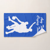 バスケットボールの泣き叫びタオルあなたのチームおよび色 ハンドタオル (ハンドタオル)