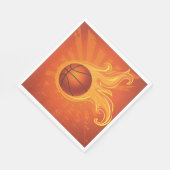 バスケットボールの火のナプキン スタンダードランチョンナプキン (角)