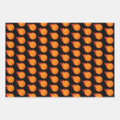 バスケットボールの炎の炎スポーツ ラッピングペーパーシート (正面)