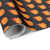 バスケットボールの炎の炎スポーツ ラッピングペーパー (ロールコーナー)