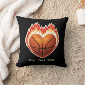 バスケットボールの炎の装飾用クッション クッション (ブランケット)