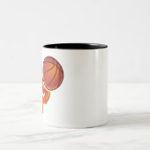 バスケットボールの炎 ツートーンマグカップ (中央)