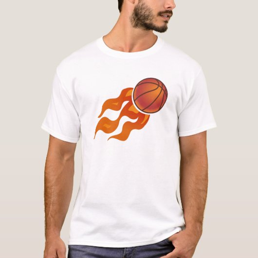 バスケットボールの炎 Tシャツ (正面)