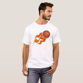 バスケットボールの炎 Tシャツ (正面フル)