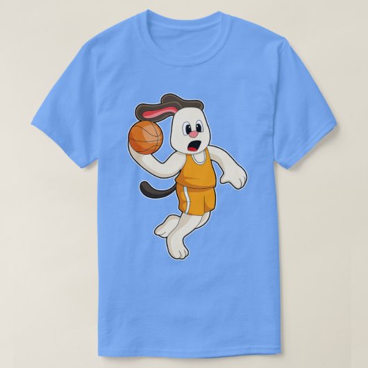 バスケットボールの犬 Tシャツ (デザイン正面)