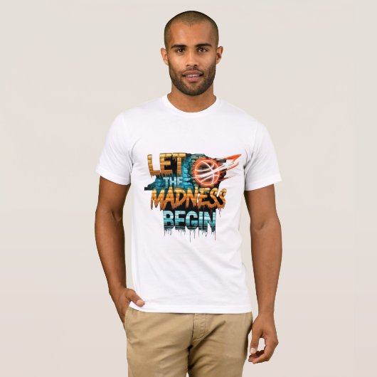 バスケットボールの狂気Tシャツ Tシャツ (正面フル)