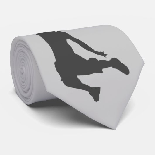 バスケットボールの確実のシルエット ネクタイ (ロール)