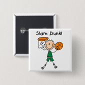 バスケットボールの確実のTシャツおよびギフト 缶バッジ (正面&裏面)