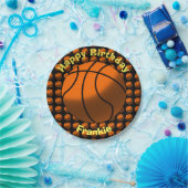 バスケットボールの紙皿 ペーパープレート (パーティー)