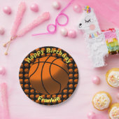 バスケットボールの紙皿 ペーパープレート (パーティー)