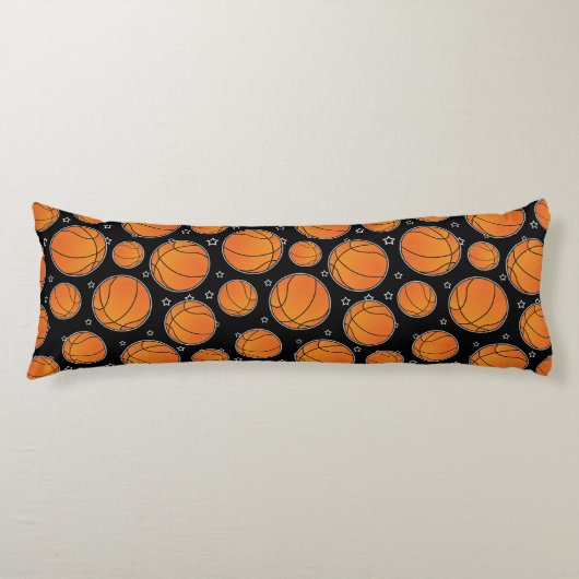バスケットボールの花形選手パターン ボディピロー (正面)