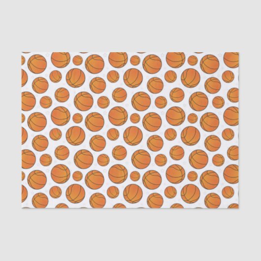 バスケットボールの花形選手パターン 薄葉紙 (正面)