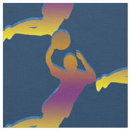 バスケットボールの虹パターン-色を変えて下さい ファブリック