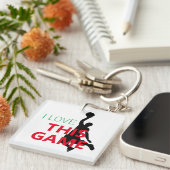 バスケットボールの試合が大好き キーホルダー (正面右)