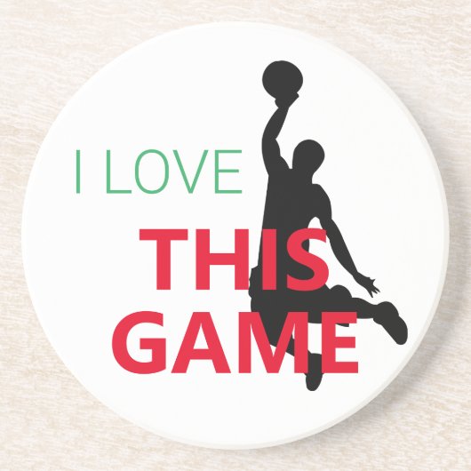 バスケットボールの試合が大好き コースター (正面)