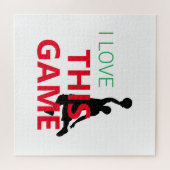 バスケットボールの試合が大好き ジグソーパズル (横)