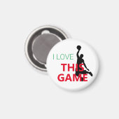 バスケットボールの試合が大好き マグネット (正面/裏面)