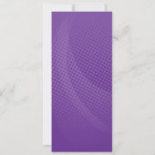 バスケットボールの誕生会の招待(紫色及び金ゴールド) 招待状 (裏面)