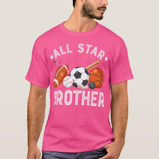 バスケットボールの誕生日のすべての星の兄弟 Tシャツ (正面)