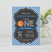 バスケットボールの誕生日の招待状の第1誕生会 招待状 (スタンド正面)