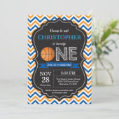 バスケットボールの誕生日の招待状の第1誕生会 招待状 (スタンド正面)