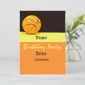 バスケットボールの誕生日の招待状 招待状 (スタンド正面)