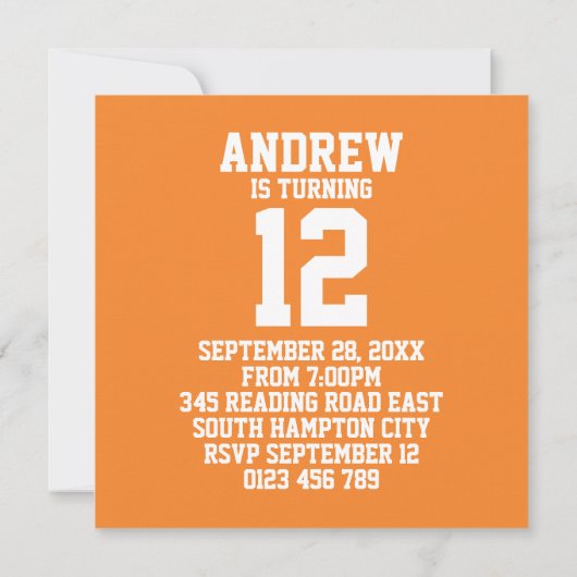 バスケットボールの誕生日パーティー 招待状 (裏面)