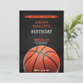 バスケットボールの誕生日 招待状 (スタンド正面)