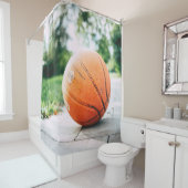 バスケットボールの贈り物 シャワーカーテン (インサイチュ)